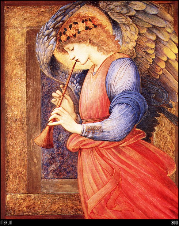Burne-Jones_An Angel Playing A F